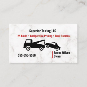Carte de visite de camion-remorque simpliste