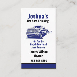 Carte de visite de camionnage à chaud