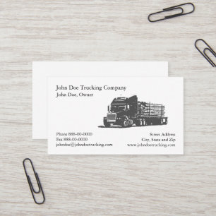 Carte de visite de camionnage de camionneur
