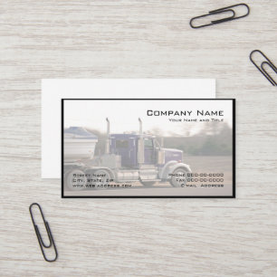 Carte de visite de camionnage de camionneur