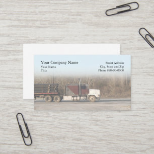 Carte de visite de camionnage de camionneur