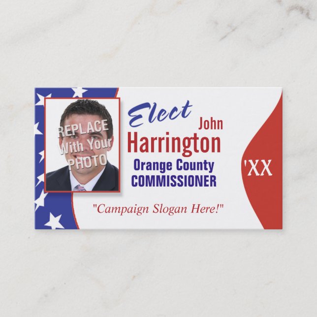 Carte de visite de campagne politique (Elect) (Devant)