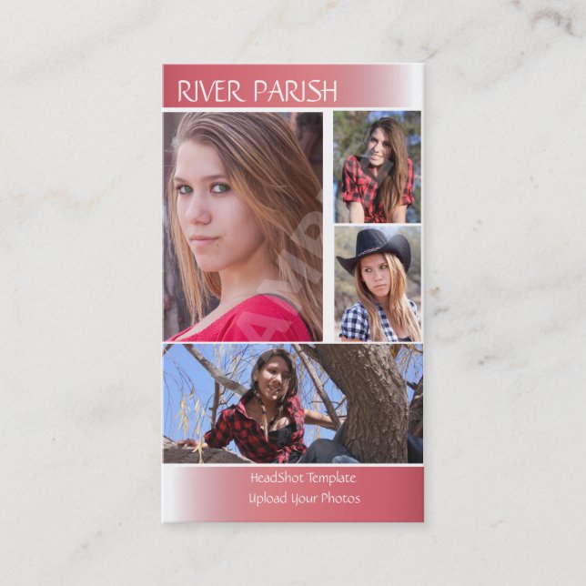 Carte de visite de capture d'écran de modèles et d (Devant)