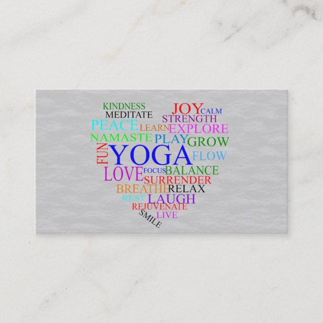 Carte de visite de cardiologie pour le yoga (Devant)