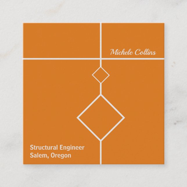 Carte de visite de Carré professionnel Elegance (Devant)