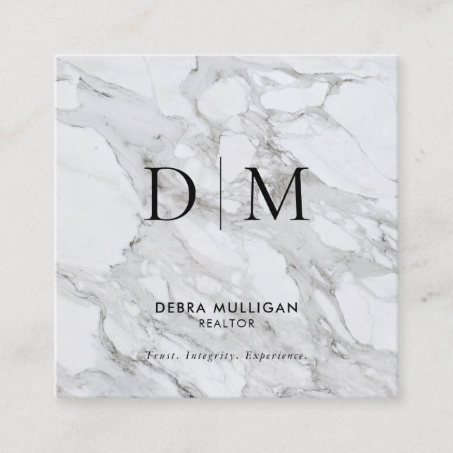 Carte de visite de Carré Réaltor Minimaliste (Devant)