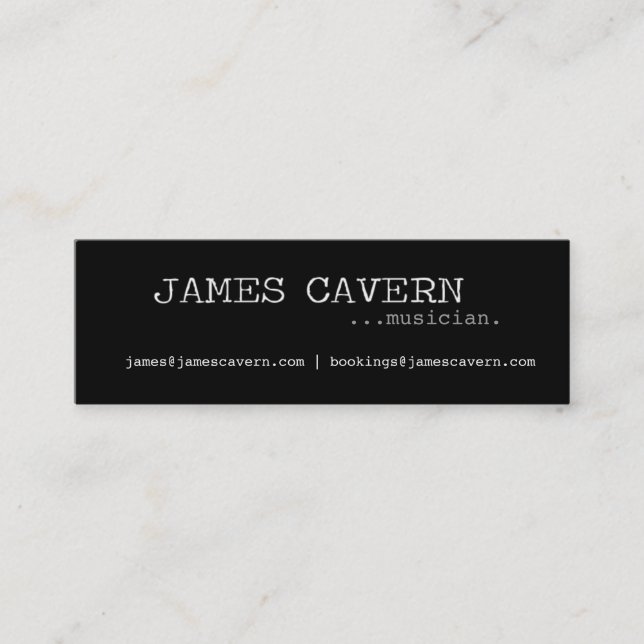 Carte de visite de caverne de James (Devant)
