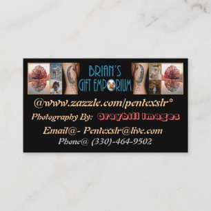 Carte de visite de centre commercial du cadeau de