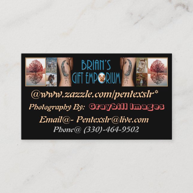 Carte de visite de centre commercial du cadeau de (Devant)