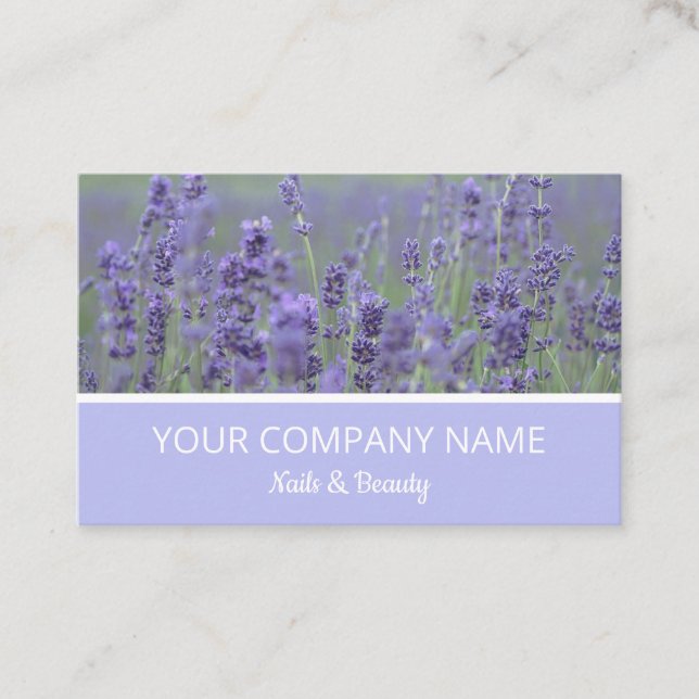 Carte de visite de champ Lavender (Devant)