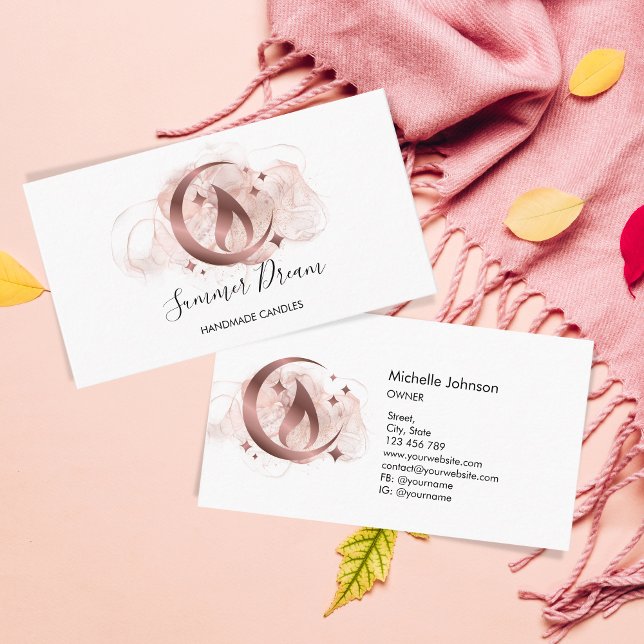 Carte de visite de chandelle de miel simple et mod (Créateur téléchargé)
