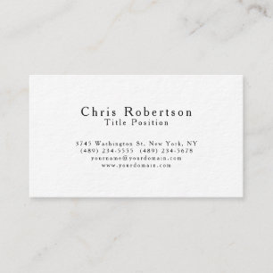 Carte de visite de charme blanc noir ultra épais
