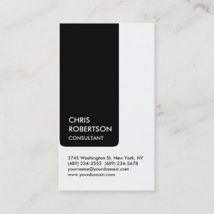 Carte de visite de charme noir blanc