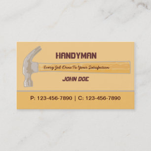 Carte de visite de charpentier d'entrepreneur de