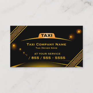 Carte de visite de chauffeur de taxi de Cab