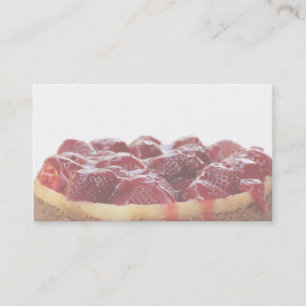 carte de visite de cheesecake aux fraises fraîche