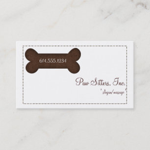 Carte de visite de chien :: Brown chien os