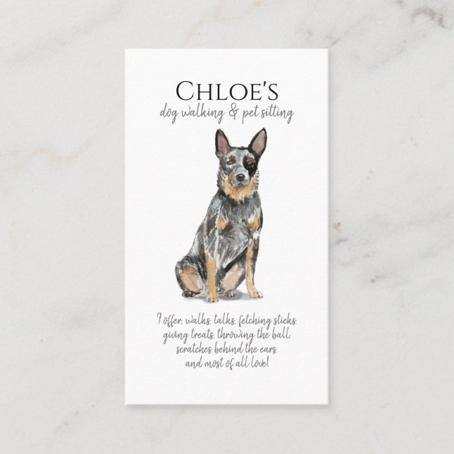 Carte de visite de chien de chien de souris Aquare (Devant)