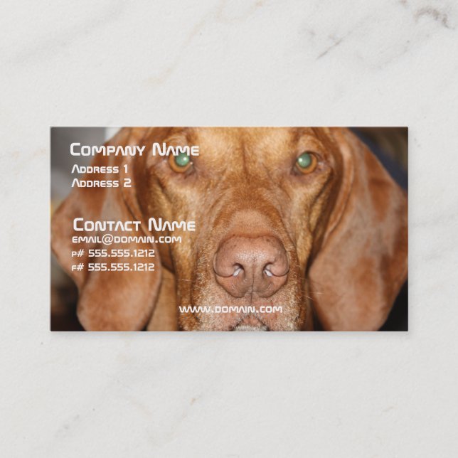 Carte de visite de chien de ragondin (Devant)