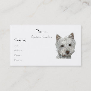 Carte de visite de chien de Westie