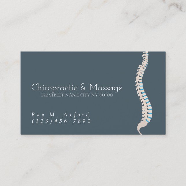 Carte de visite de chiropraticien et de massage (Devant)
