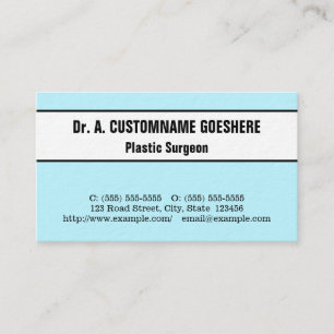 Carte de visite de chirurgien plastique simple