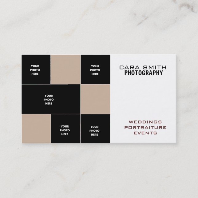 Carte de visite de cinq photos (Devant)