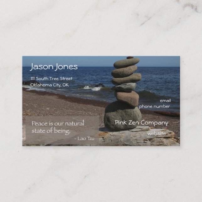 Carte de visite de citation de Tzu du Laotien (Devant)