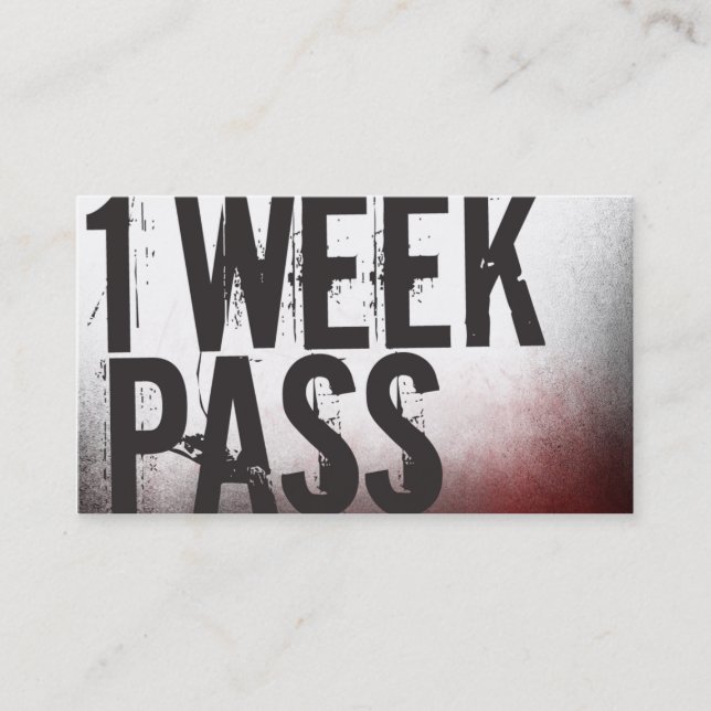 Carte de visite de classe de forme physique un (Devant)