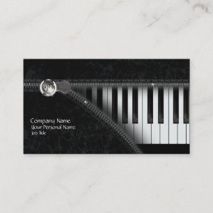 Carte de visite de clavier de piano de quatre