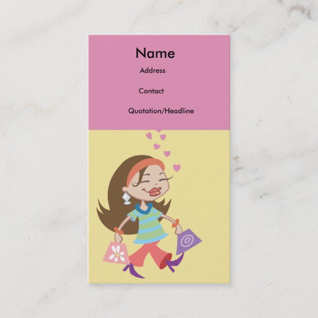 Carte de visite de client (Devant)