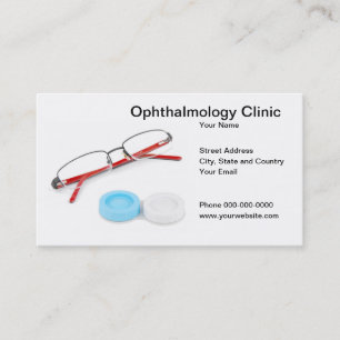 Carte de visite de clinique d'ophthalmologie
