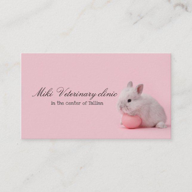 Carte de visite de clinique vétérinaire (Devant)