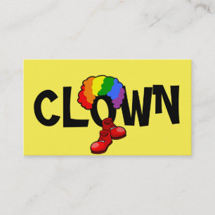 Carte de visite de clown pour l'animation d'enfant