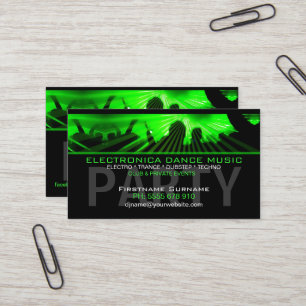 Carte de visite de club de lasers d'éloge de dans