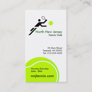 Carte de visite de club de tennis