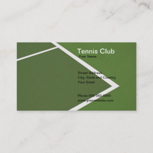 Carte de visite de club de tennis