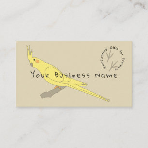 Carte de visite de Cockatiel d'oiseaux jaunes