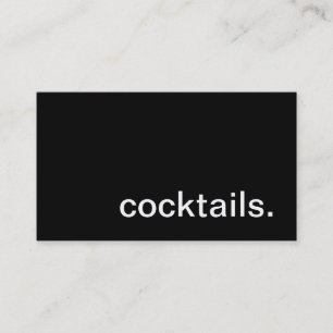 Carte de visite de cocktails