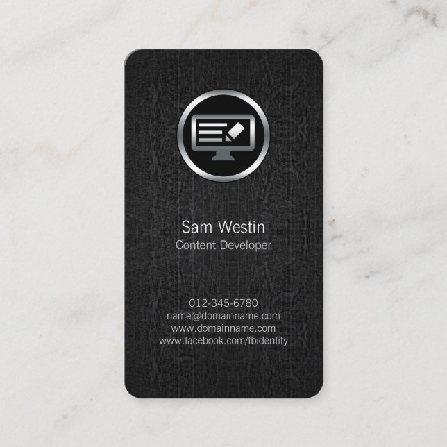 Carte de visite de code informatique du développeu (Devant)