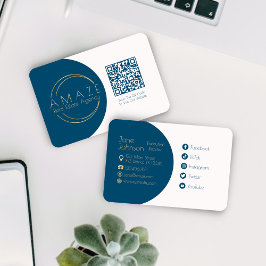 Carte de visite de code QR de l'agent immobilier m