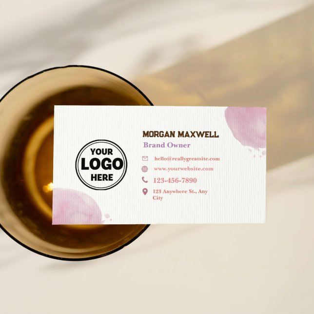 Carte de visite de code QR de l'organisateur de Ma (Pink Wedding Organizer QR Code Business Card)