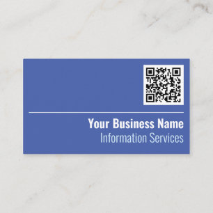 Carte de visite de code QR des services d'informat