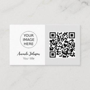 Carte de visite de code QR minimal avec votre logo