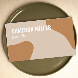 Carte de visite de code QR, minimaliste doré beige