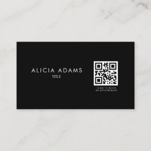 Carte de visite de code QR minimaliste professionn