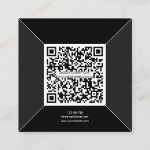 Carte de visite de code QR moderne, personnel simp