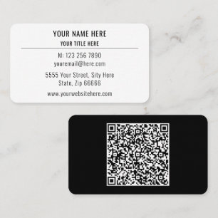 Carte de visite de code QR personnalisé Concevez v