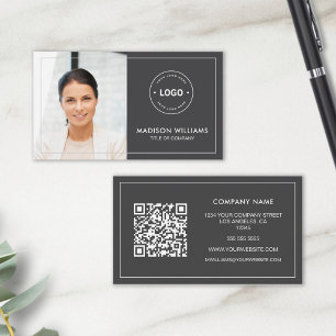 Carte de visite de code QR photo personnalisé