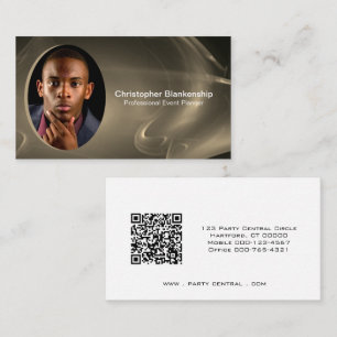 Carte de visite de code QR photo professionnel per